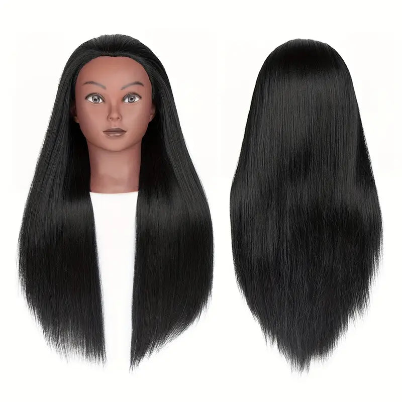 Toy with synthetic hair